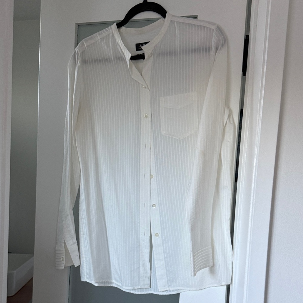 A.P.C. Ivory Striped Button Down Shirt - never worn